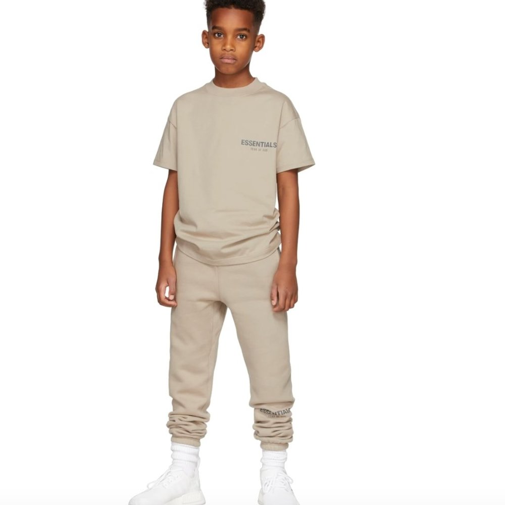 ESSENTIALS Tan Jersey T-Shirt